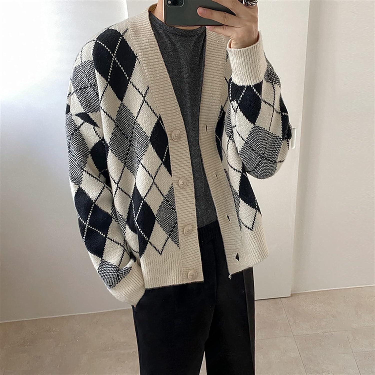 Diamond Knit Cardigan - Image 8