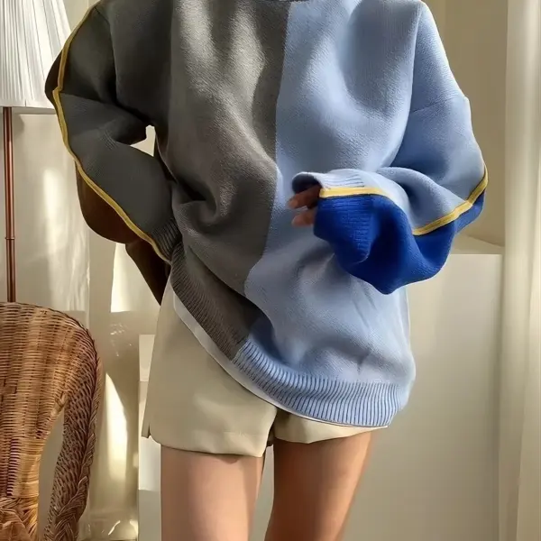 Knitted Colorblock Sweater
