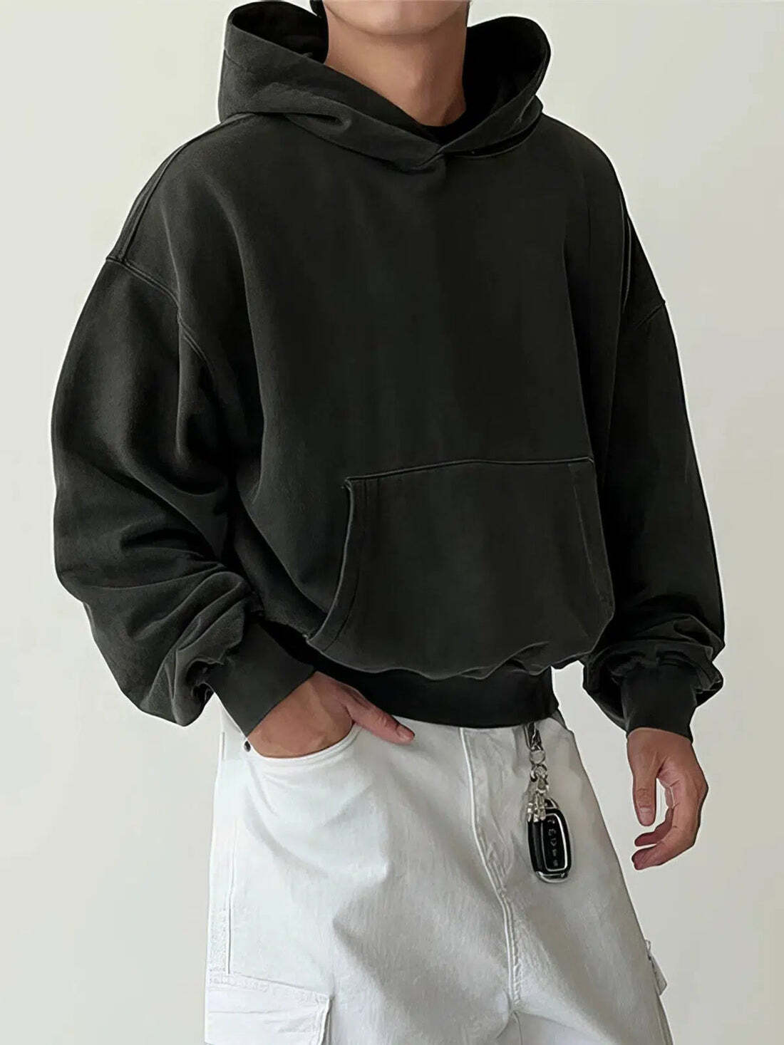 Cropped Pullover Hoodie - Image 2