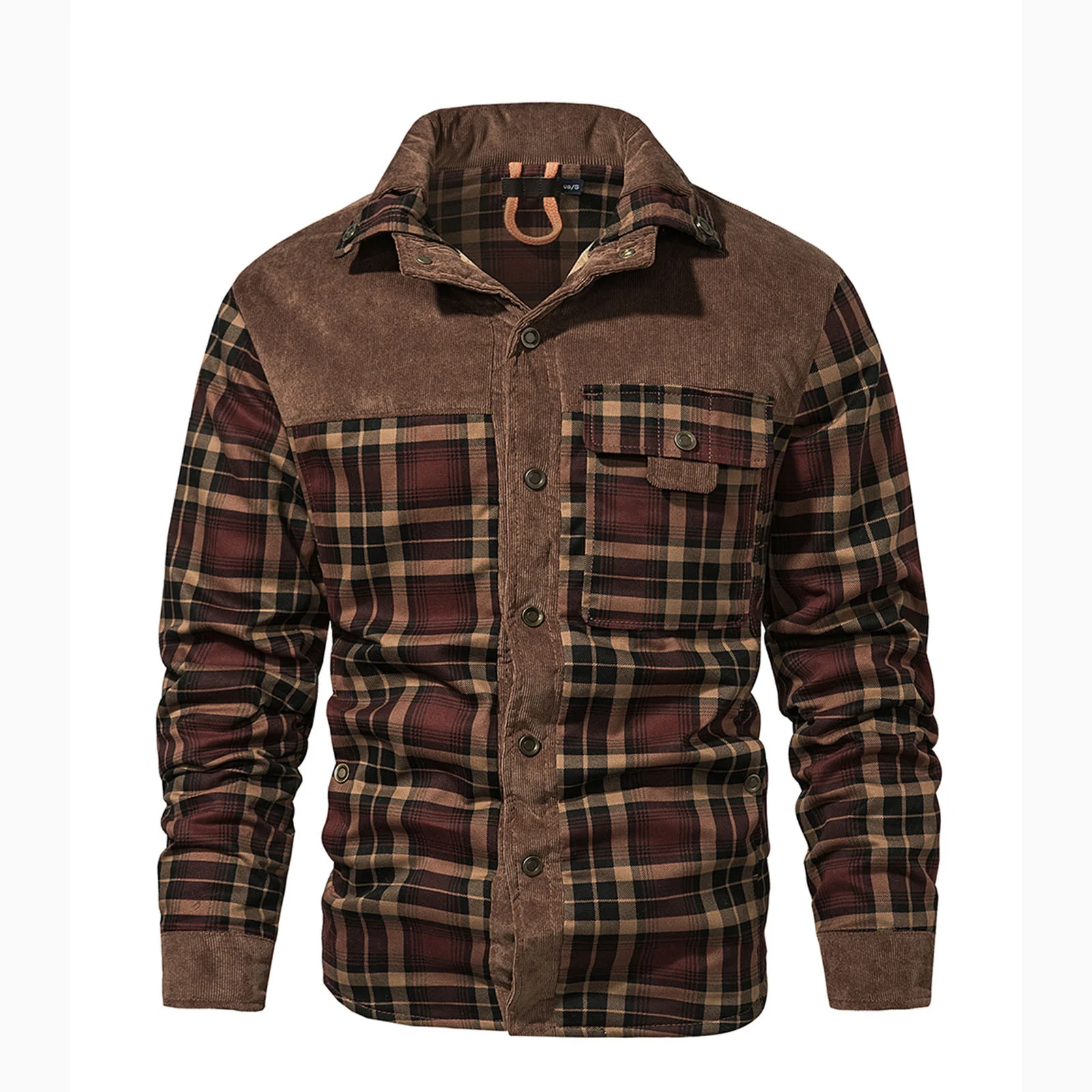 Sherpa-Lined Flannel Shirt Jacket - Image 3