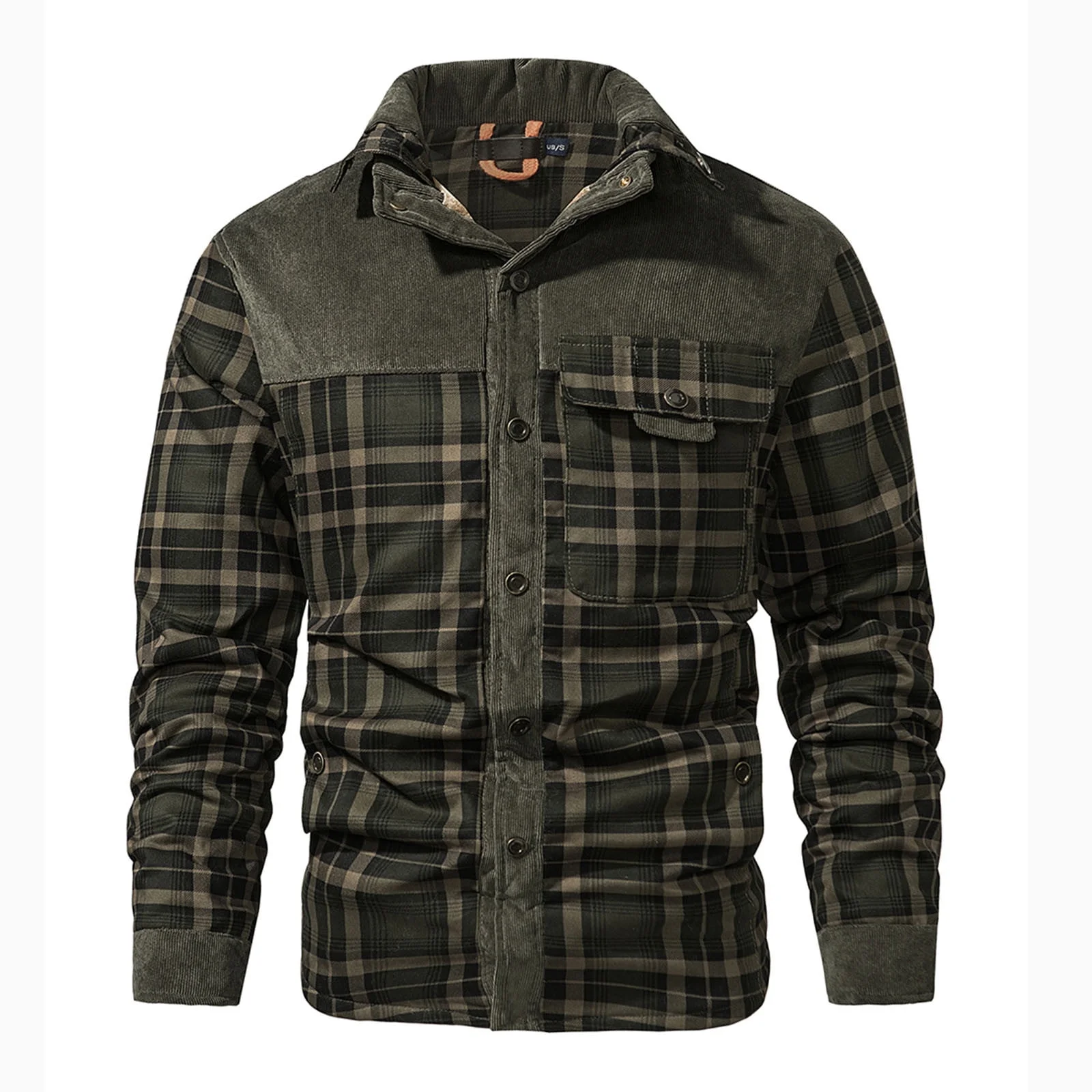 Sherpa-Lined Flannel Shirt Jacket - Image 4
