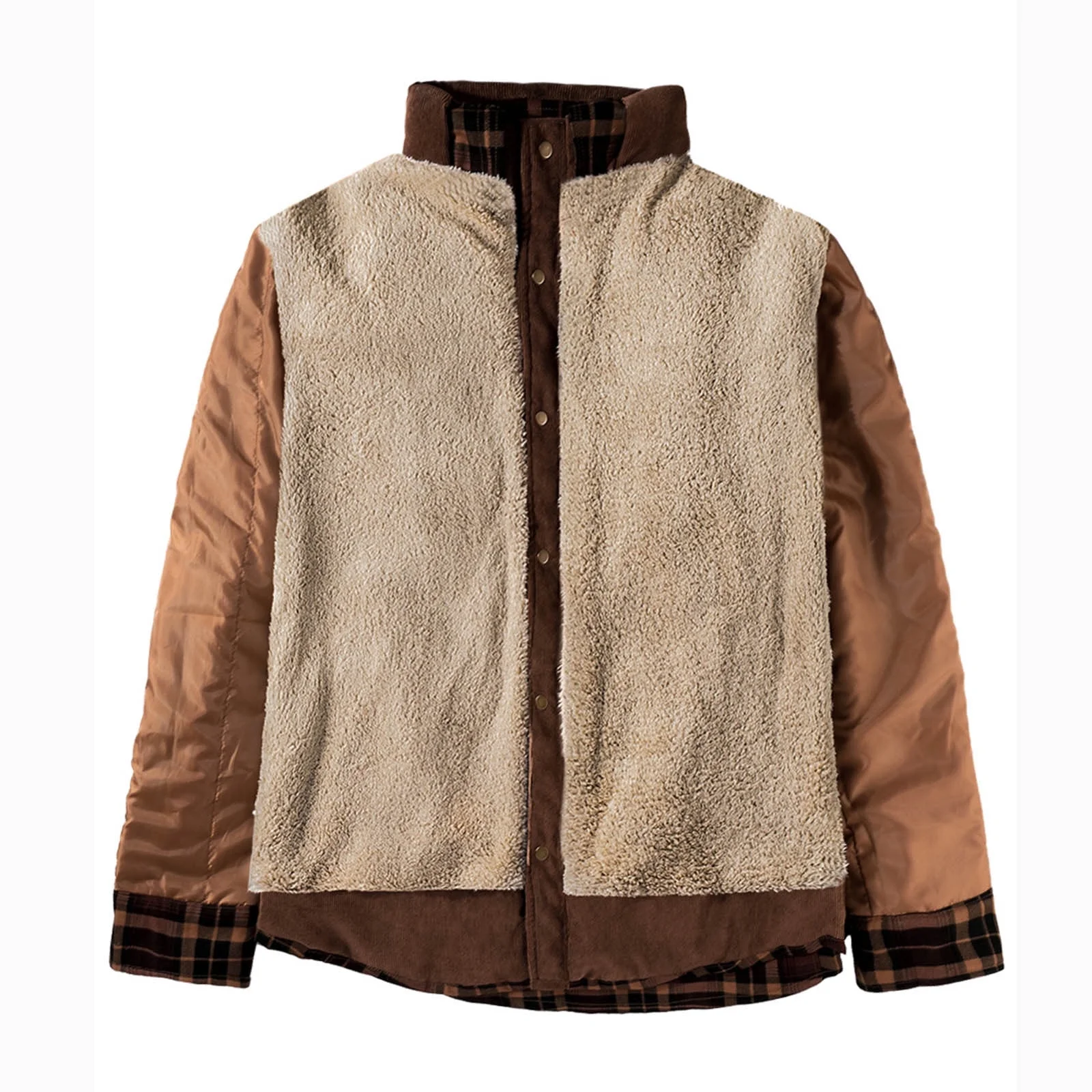 Sherpa-Lined Flannel Shirt Jacket - Image 5